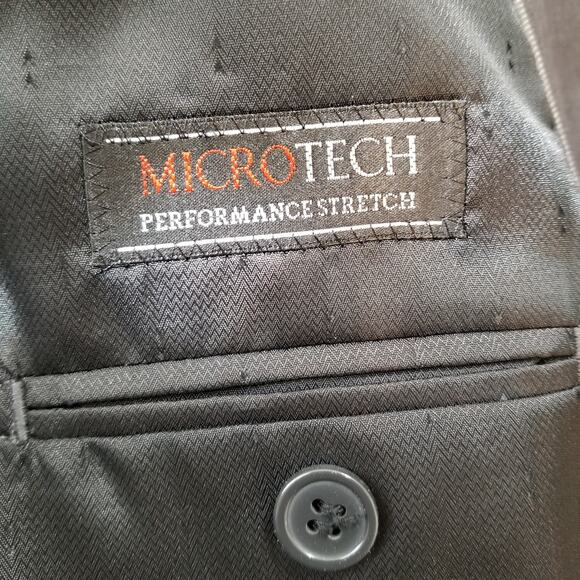 Angelo Rossi Black Hand Tailored Micro Tech Blazer Sport Coat Jacket Size 40 R - Picture 14 of 14